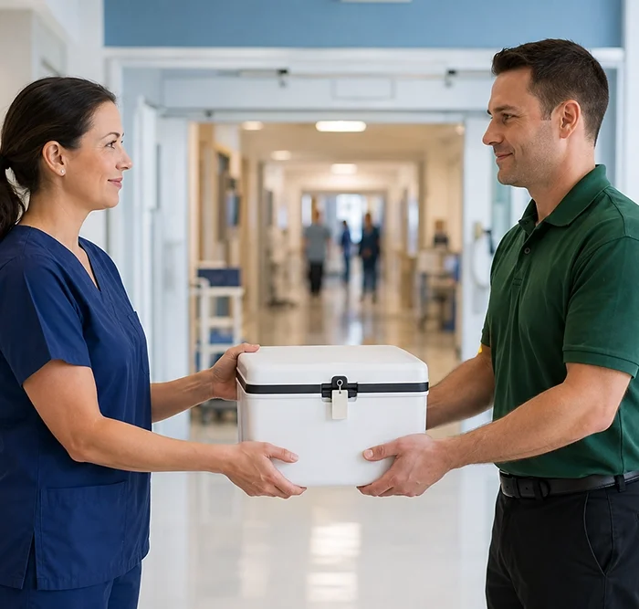 Transfer of collected tissue