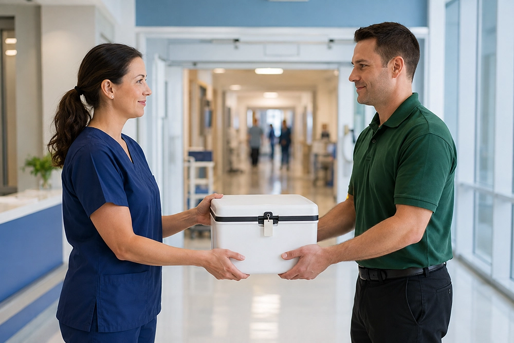 Transfer of collected tissue